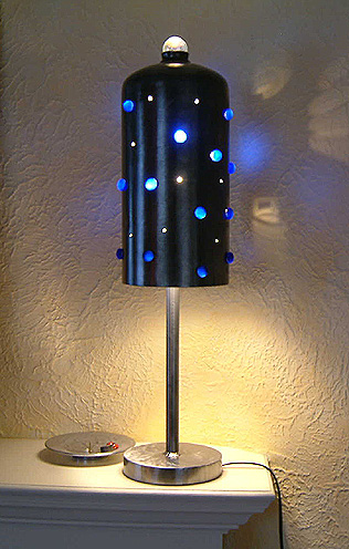 Metal Art - Blue-Bead Table Lamp