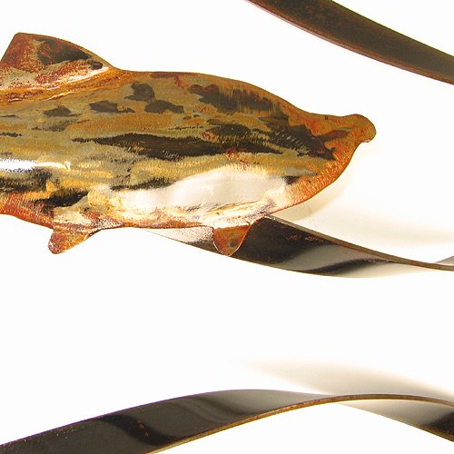 Metal Art - Medium Wall-Hanging Kelp, Tidal-Flow, with Salmon