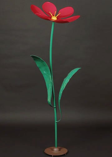 Metal Art - Red Flower